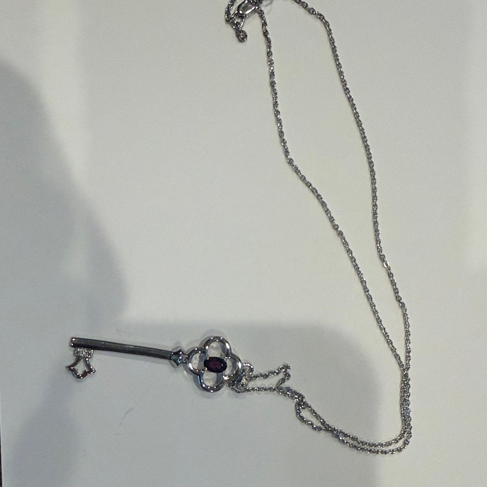Silver Key Pendant Necklace